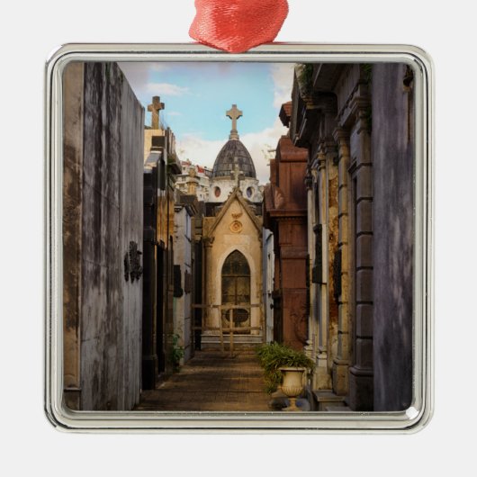 Recoletaの墓地の夕べライト メタルオーナメント (正面)