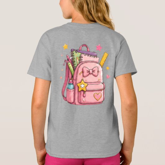 Recommendation: "かわいいキャラクターのスクールバックイラスト tシャツ (裏面)
