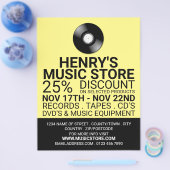Record Logo, Music 広告 Store's チラシ (シングル)