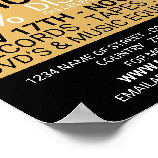 Record Logo, Music 広告 Store's ポスター (角)