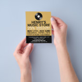 Record Logo, Music Store 広告's Flyer チラシ (手)