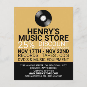 Record Logo, Music Store 広告's Flyer チラシ