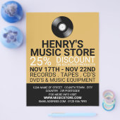 Record Logo, Music Store 広告's Flyer チラシ (シングル)