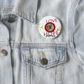 Record of Leaves LOVE HOPE JAPAN Flag pin back 缶バッジ (インサイチュ)