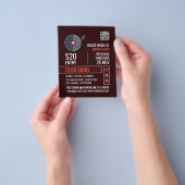 Record Playerロゴ、プロフェッショナルDJ 広告's チラシ (手)