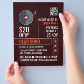 Record Playerロゴ、プロフェッショナルDJ 広告's チラシ (手)