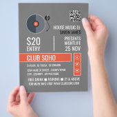 Record Playerロゴ、プロフェッショナルDJ 広告's チラシ (手)