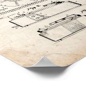 Record Player Patent - Old Look ポスター (角)