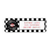 Record Player Rock N Roll Themed Birthday Party ラベル (正面)