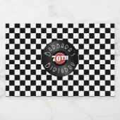 Record Player Rock N Roll Themed Birthday Party リキュールボトルラベル (シングルラベル)