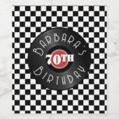 Record Player Rock N Roll Themed Birthday Party ワインラベル (シングルラベル)