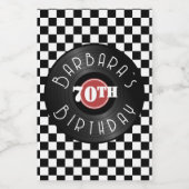 Record Player Rock N Roll Themed Birthday Party ワインラベル (シングルラベル)