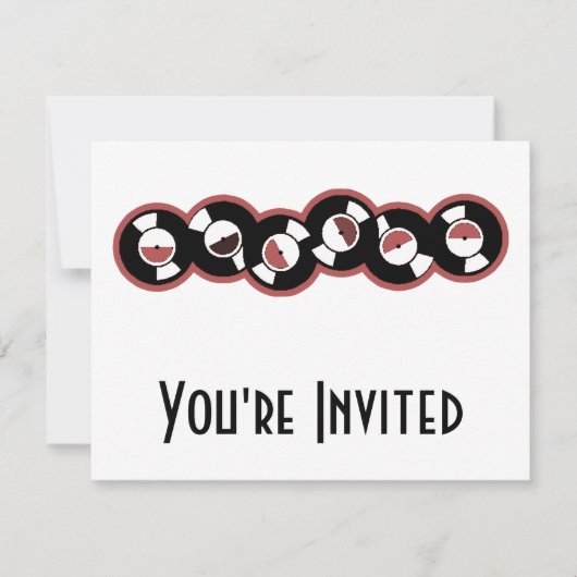 Record Row Red 招待状 (正面)