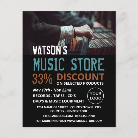 Record Select, Music Store Advertising チラシ (正面)