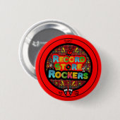 Record Store Rockers Button 缶バッジ (正面&裏面)