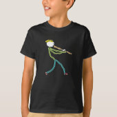 Recorder Playing Stickman Tシャツ (正面)