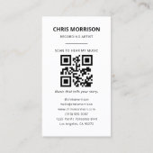 Recording Artist QR Code Photo 名刺 (裏面)