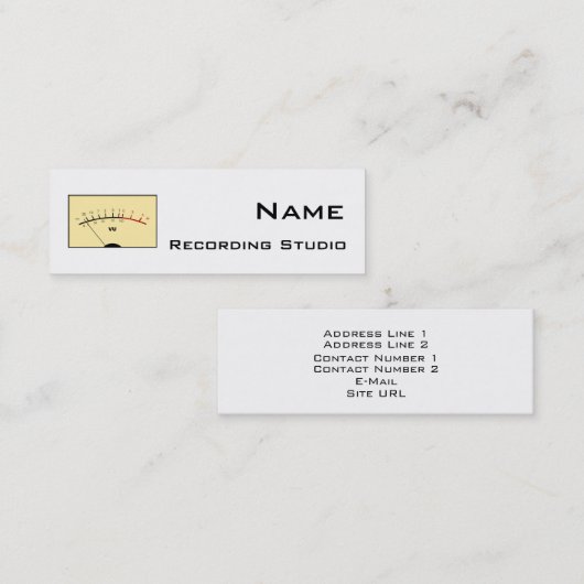 Recording Studio名刺 スキニー名刺 (正面/裏面)