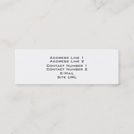 Recording Studio名刺 スキニー名刺 (裏面)