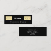 Recording Studio名刺 スキニー名刺 (正面/裏面)