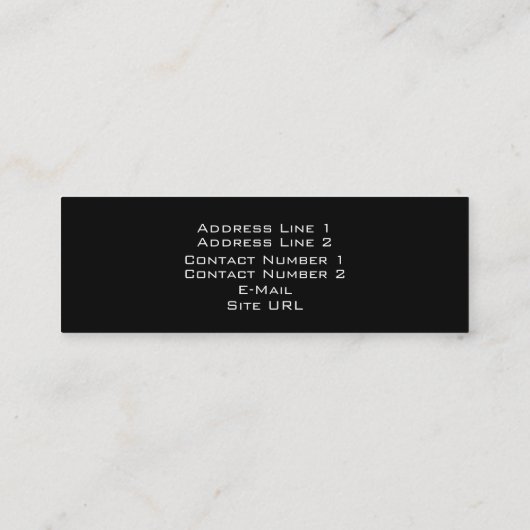 Recording Studio名刺 スキニー名刺 (裏面)