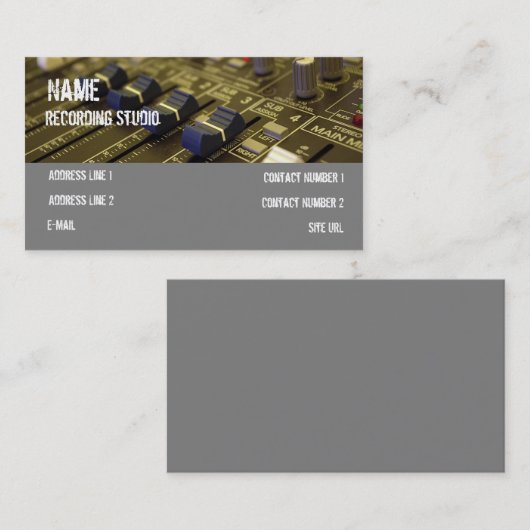 Recording Studio名刺 名刺 (正面/裏面)