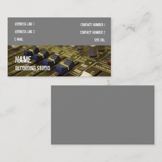 Recording Studio名刺 名刺 (正面/裏面)