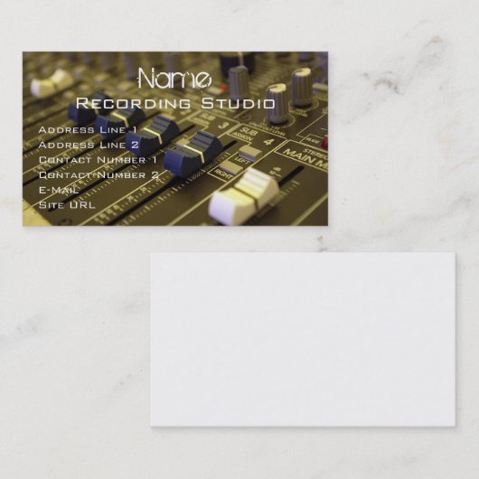 Recording Studio名刺 名刺 (正面/裏面)