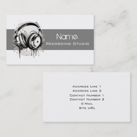 Recording Studio名刺 名刺 (正面/裏面)