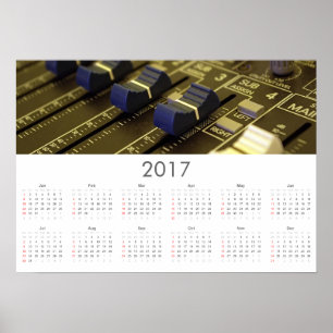 Recording studio Calendar 2017ポスター ポスター