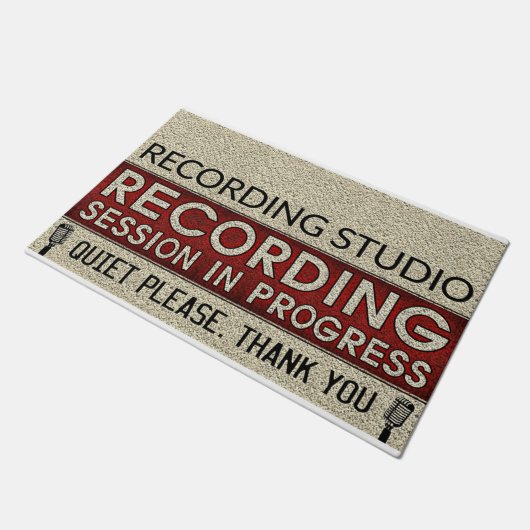 Recording Studio、Quiet Please Sign、Studio Decor ドアマット (アングル)
