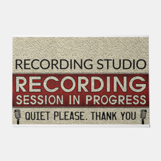 Recording Studio、Quiet Please Sign、Studio Decor ドアマット