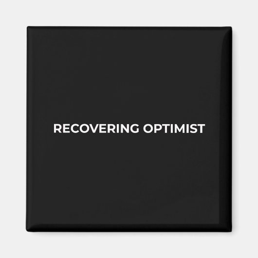 Recovering Optimist Minimalist Bold Car Magnet マグネット (正面)