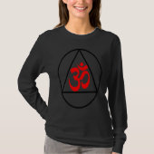 Recovery AA Step 11 Om Circle Triangle for Meditat Tシャツ (正面)
