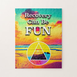 Recovery Can Be Fun Recovery Slogan Sunrise ジグソーパズル
