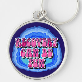 Recovery FUN Geode 12 Step AA Recovery Slogan キーホルダー