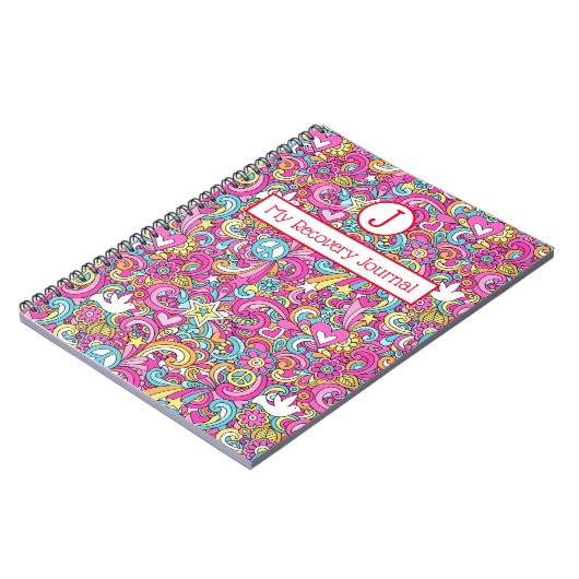 Recovery Journal Peace & Love Notebook ノートブック (左側)
