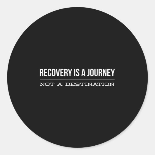 Recovery Journey Aa Alcoholics Na Narcotics Motiva ラウンドシール (正面)