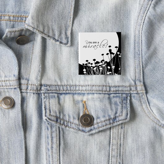 Recovery Miracle、白黒 缶バッジ (インサイチュ)