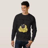 Recovery Mode On Get Well   Injury Tuxedo Cat スウェットシャツ (正面フル)