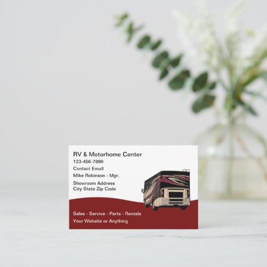 Recreational Motorhomes Sales And Service 名刺 (スタンド正面)