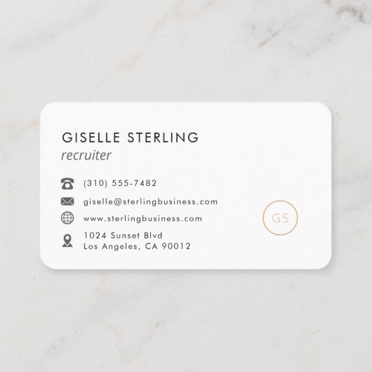 Recruiter HR Consultant Professional 名刺 (裏面)