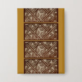 Rectangle Button with Gold Design 缶バッジ (正面)