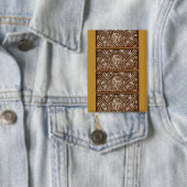 Rectangle Button with Gold Design 缶バッジ (インサイチュ)