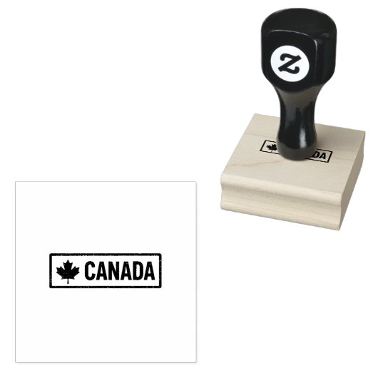 Rectangle Canada Versatile Impressions どんな色でも対応 ラバースタンプ (押印)