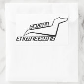 Rectangle Dachshund Stickers – ドイツ語エンジニアリング 長方形シール (バッグ)