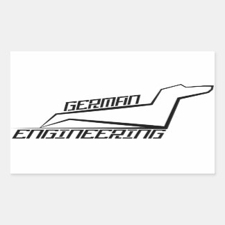 Rectangle Dachshund Stickers – ドイツ語エンジニアリング 長方形シール