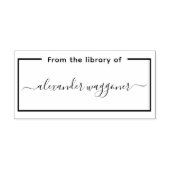 Rectangle Frame “From the library of” Calligraphy セルフインキングスタンプ (デザイン)