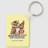 Rectangle Keychain ：私のパパ古い私（黄色） キーホルダー (裏面)