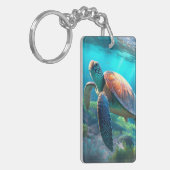 Rectangle Keychain with Your Custom Photo on Both キーホルダー (正面左)